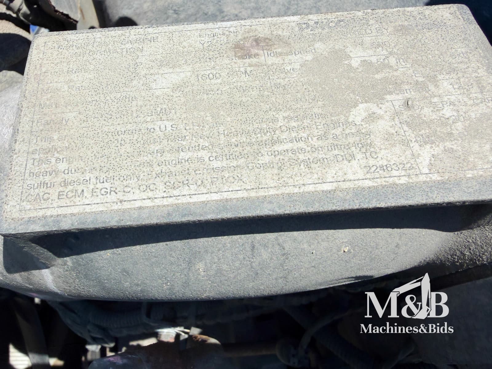 KENWORTH T680 2021 — engine specification plate